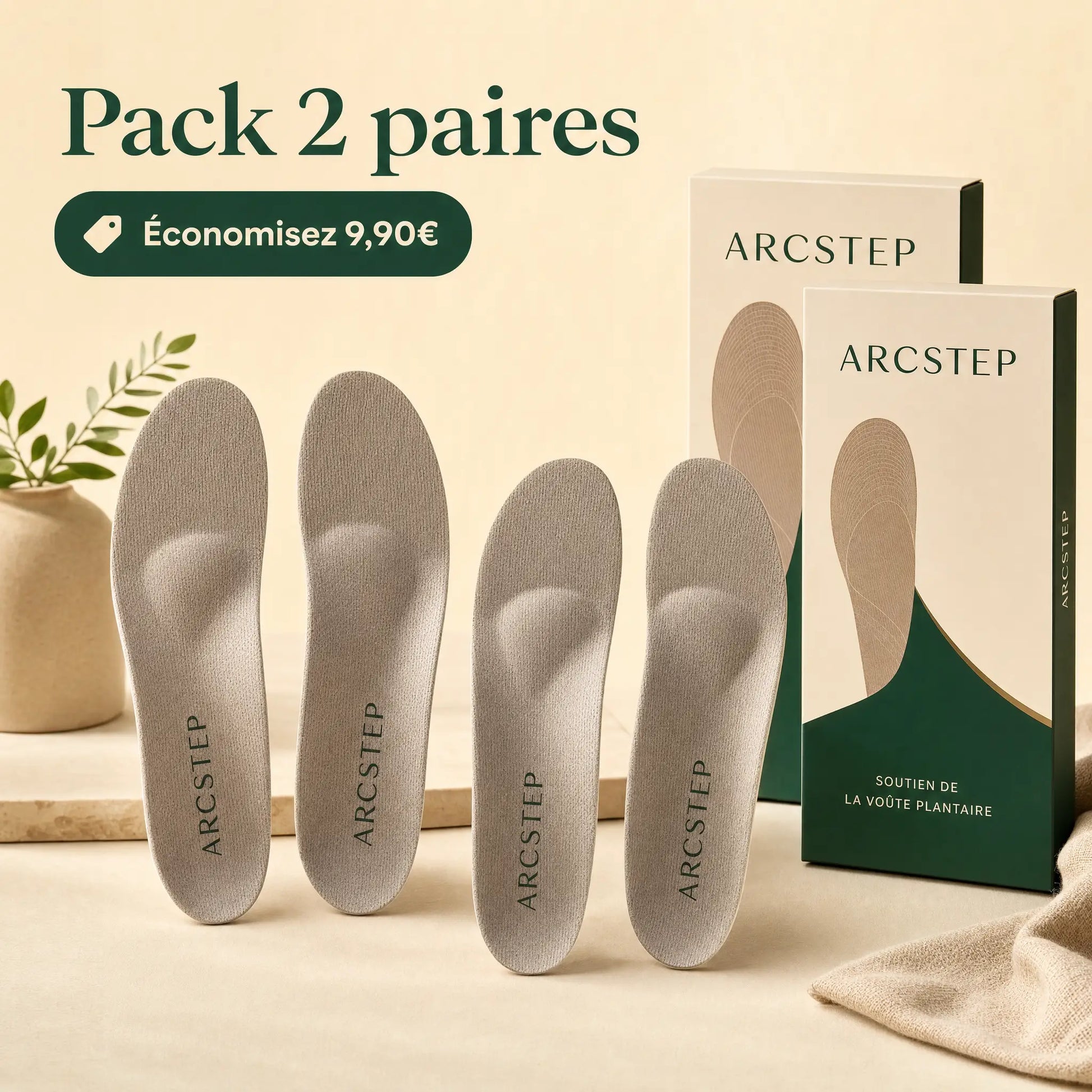 ARCSTEP — pack 2 paires, économisez 9,90 €