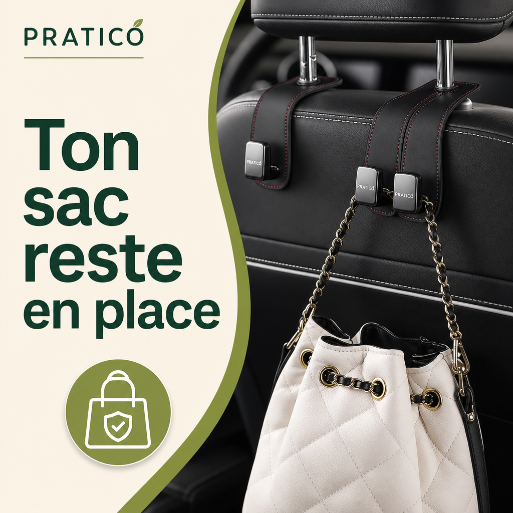 PRATICO Double crochet organiseur pour voiture - lakany-03-sac-main-rework